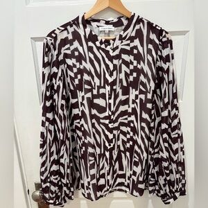 Calvin Klein Women's Zebra Print Blouse